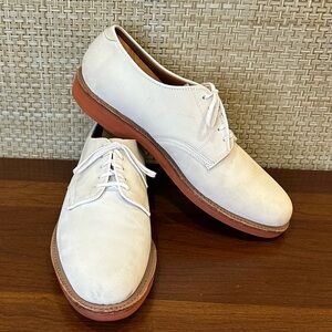 🌟HP🌟VTG 1980s Cole Haan "White Bucks" Derby Shoes Cream Color Nubuck 8.5
